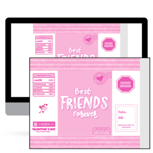kit best friends rosa con foil