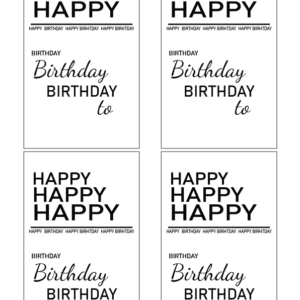 Etiqueta de Vino Feliz Cumpleaños